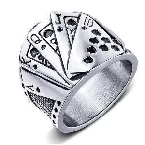 Anel Masculino Inox Silver 12255, Tamanho: 8