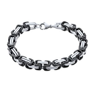 Mascote Masculino Inox Preto e Silver 30332