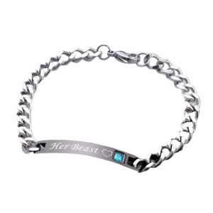 Pulseira para Casais Inox Preto 31201
