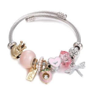 Pulseira Charmes Aço Inoxidável Plásticos Gold 88107, 18cm