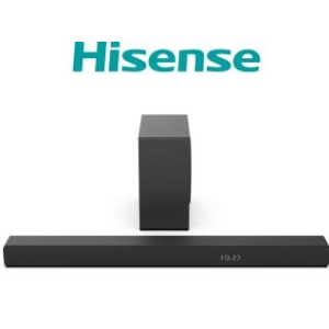 Soundbar Hisense 3.1 CH HS3100 480W Subwoofer Sem Fio, Preto