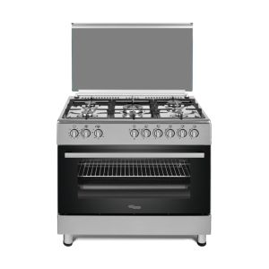 Fogão Super General 9511 5 Bocas G s + Forno Eletrico 90*90, Inox