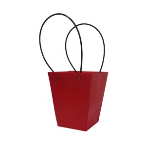 Cesto Decorativo em Papel com Alça, Vermelho