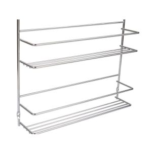 Porta Temperos Metálico Cromado, 2 Níveis