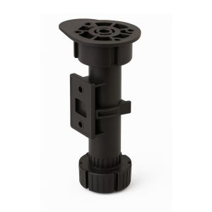 Pé Ajustável de Móvel em Plástico  4 Peças Preto, 100 mm 