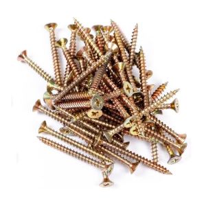 Parafuso Estrela Aço Zincado Amarelo 1000Un, 6x50mm