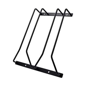  Suporte para Copos de Vinho Metálico, 2 Linhas, Preto