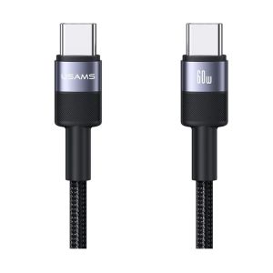 Cabo USAMS US-SJ724 60W Type-C para Type-C, 1.2m